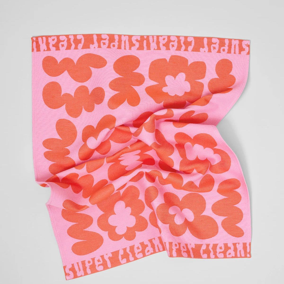WRAP Küchentuch „Super Clean Flowers Pink/Warm Red“ | Florales Design | WRAP