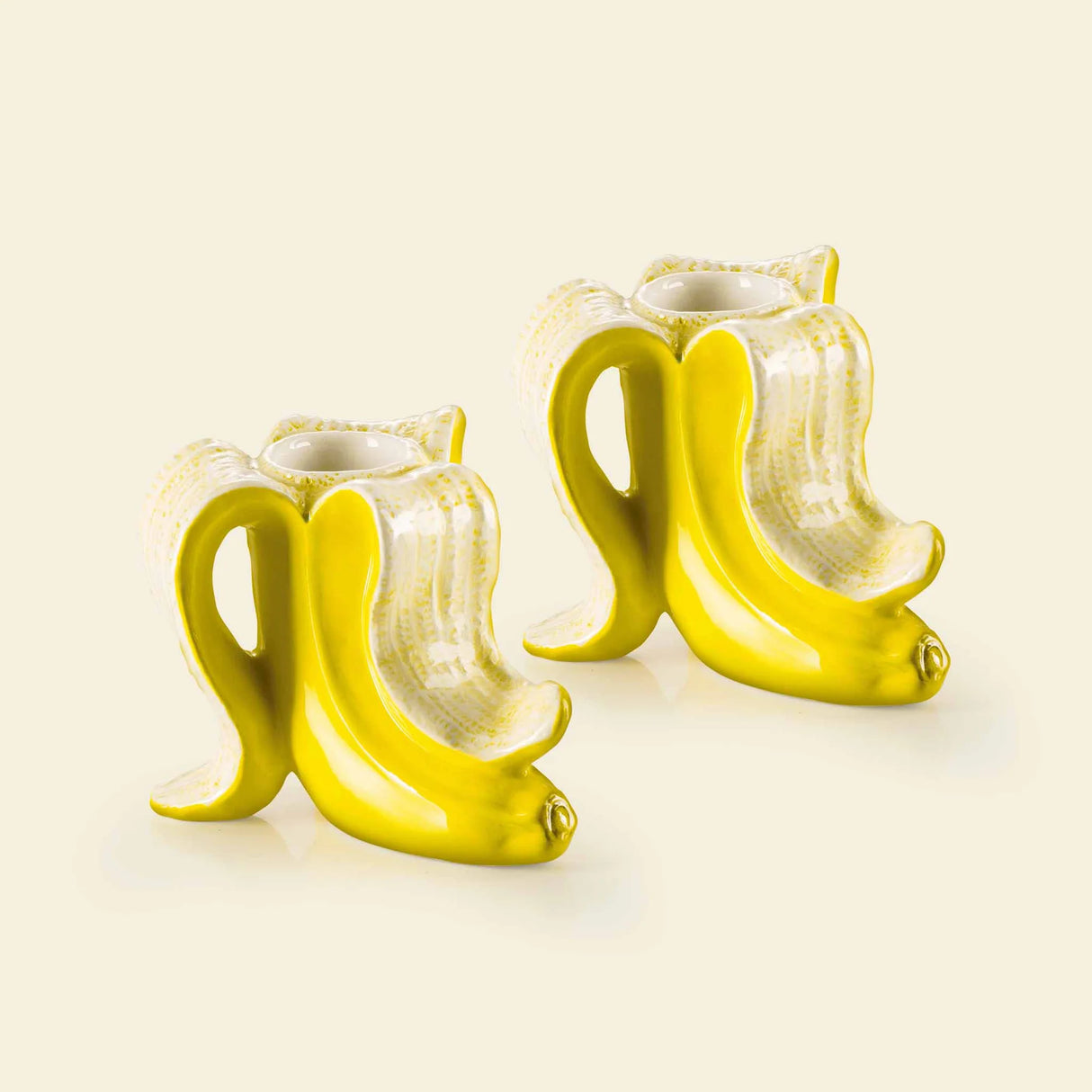 Donkey Products Kerzenhalter-Set „Banana Romance“ 2 Stk. | Bunte Deko | Donkey Products