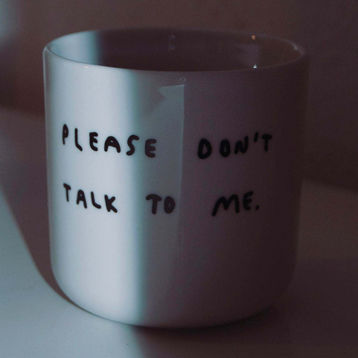 YAHYA Studio Becher "Please don't talk to me"