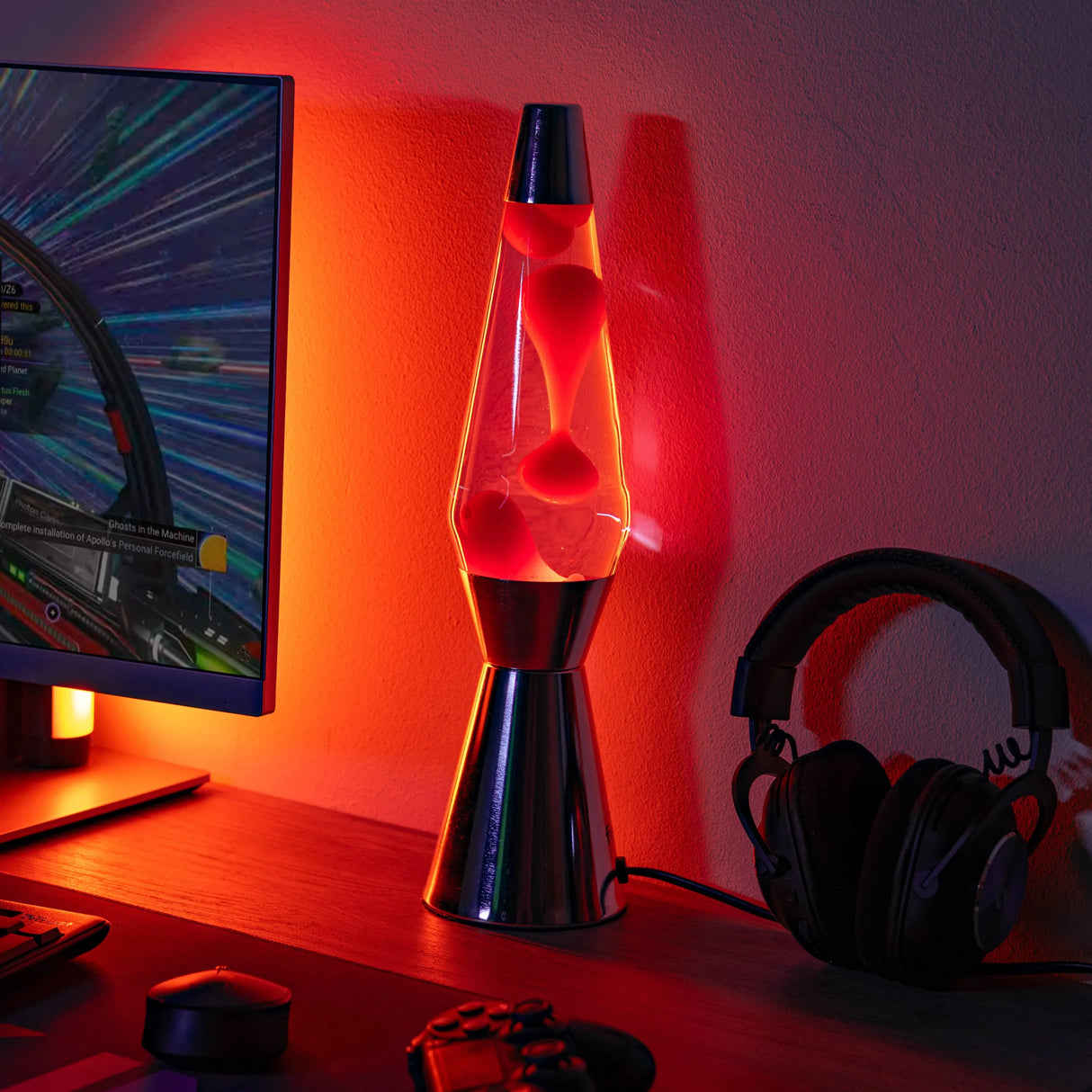 Fisura Lava Lampe „Bullet Red“ | Auffälliger Farbakzent | Fisura