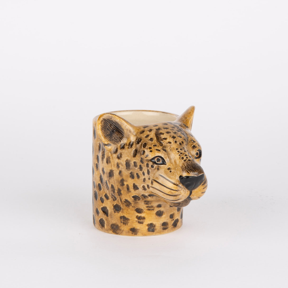Quail Ceramics Übertopf „Flower Pot Mini Leopard“ | Leopardenkopf | Quail Ceramics