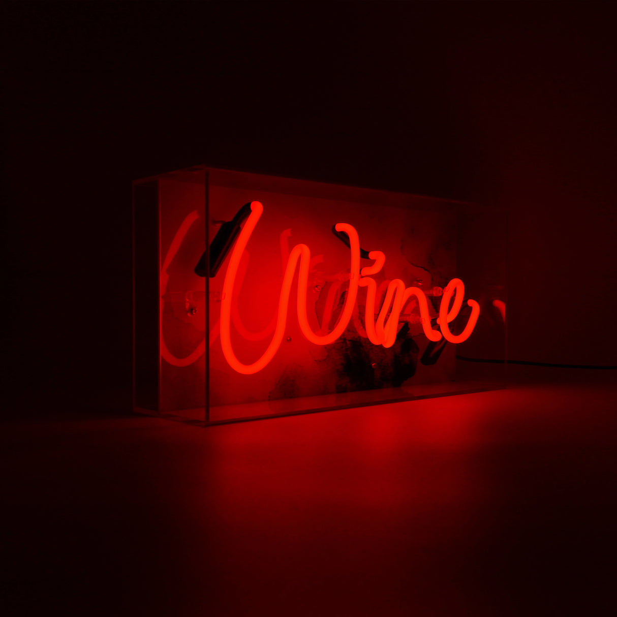 Locomocean Neon Acryl Box “Wine” | Leuchtendes Deko Highlight | Locomocean