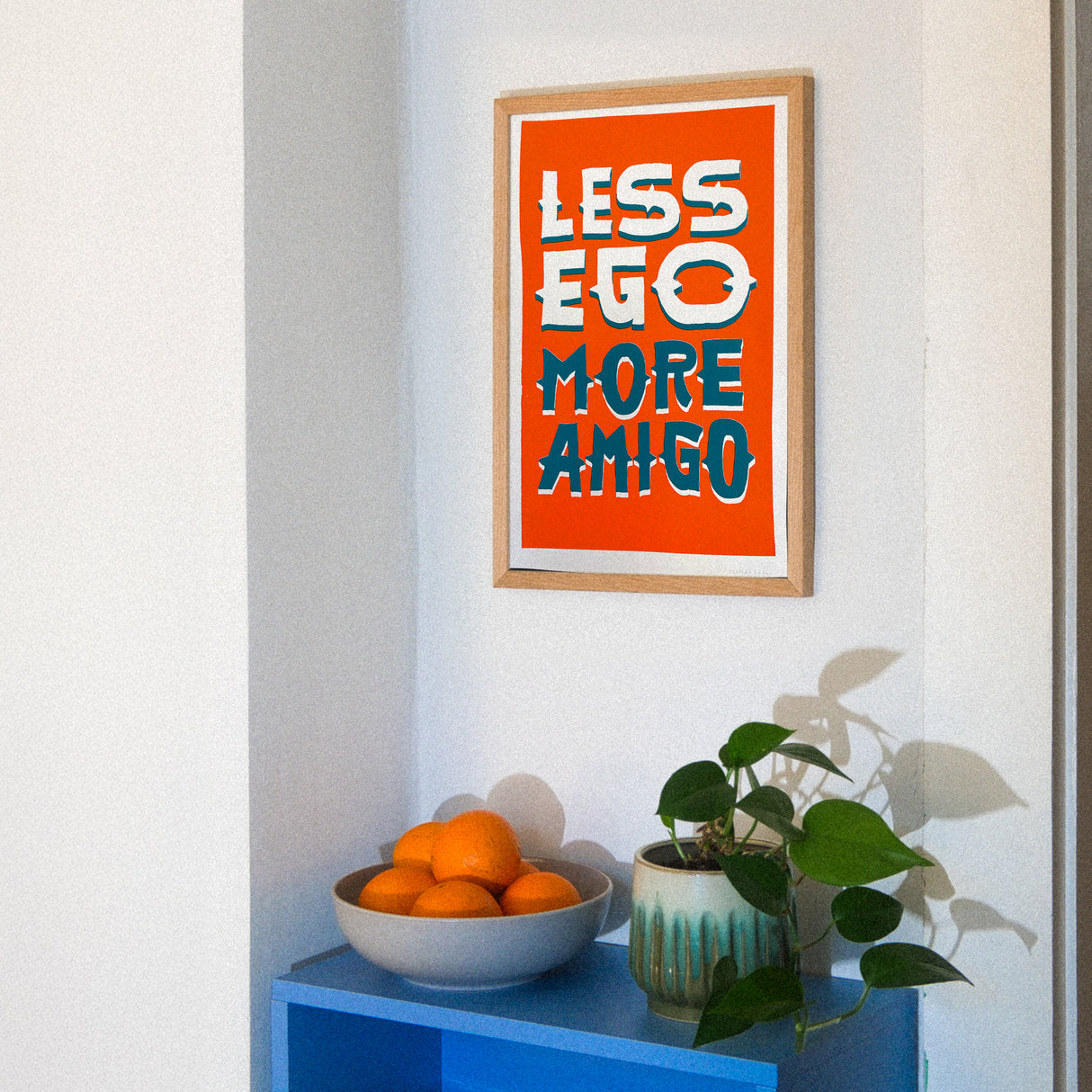 Edition SCHEE Less ego more amigo (DIN A3) | Edition SCHEE | Siebdruck