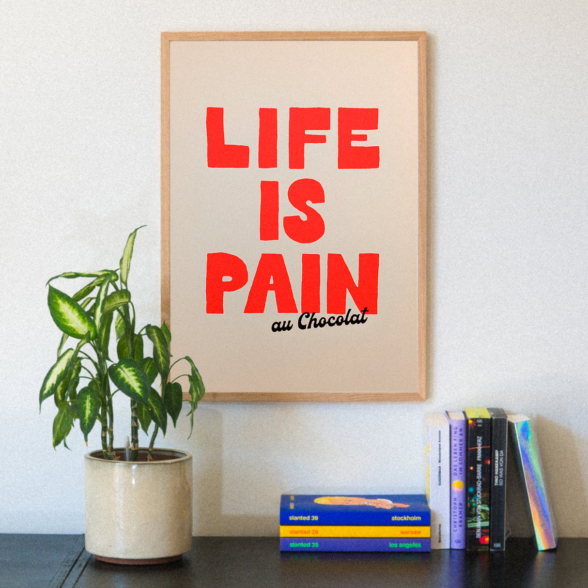 Edition SCHEE Life is Pain au chocolate (DIN A2) | Edition SCHEE | Siebdruck