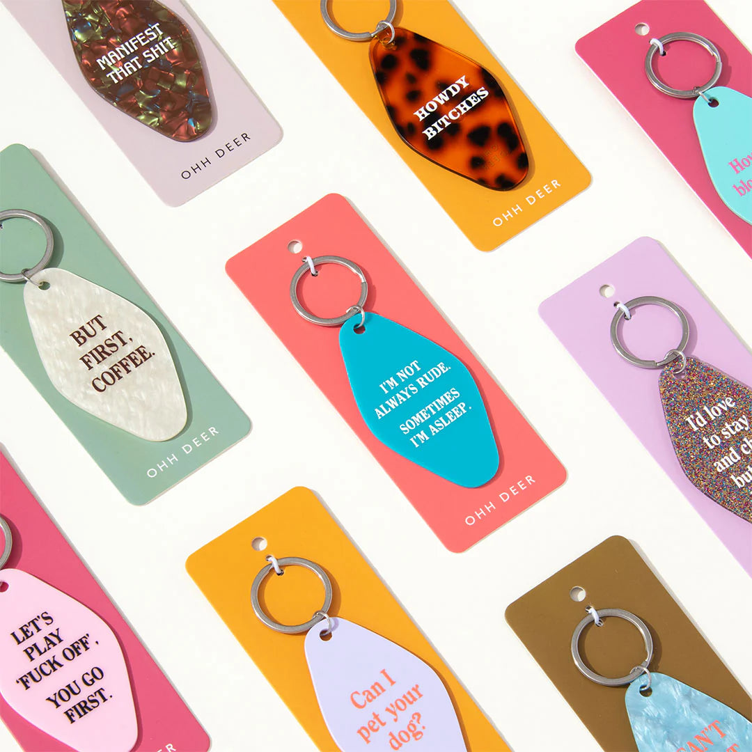Ohh Deer Schlüsselanhänger “Motel Howdy Bitches” | Retro Key Tag | Ohh Deer