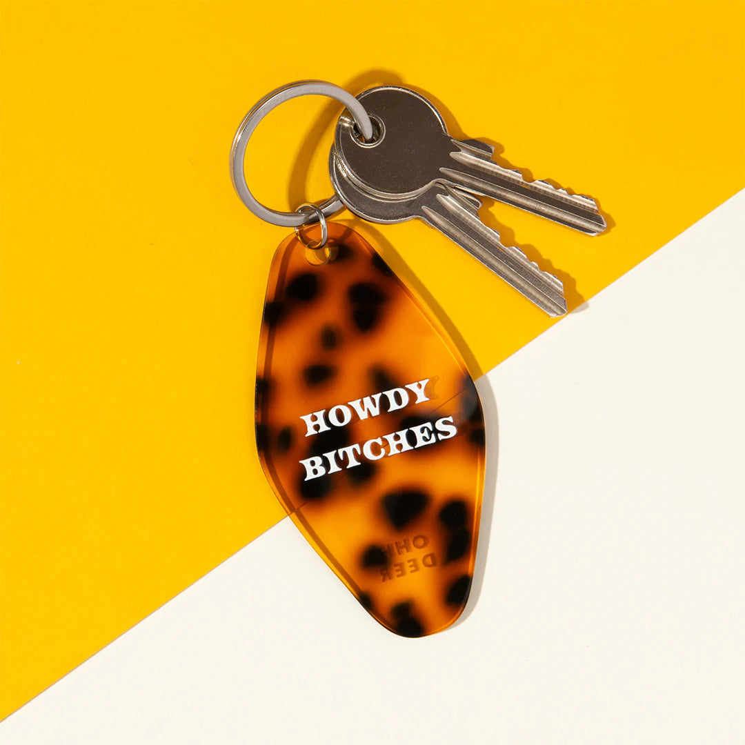 Ohh Deer Schlüsselanhänger “Motel Howdy Bitches” | Retro Key Tag | Ohh Deer