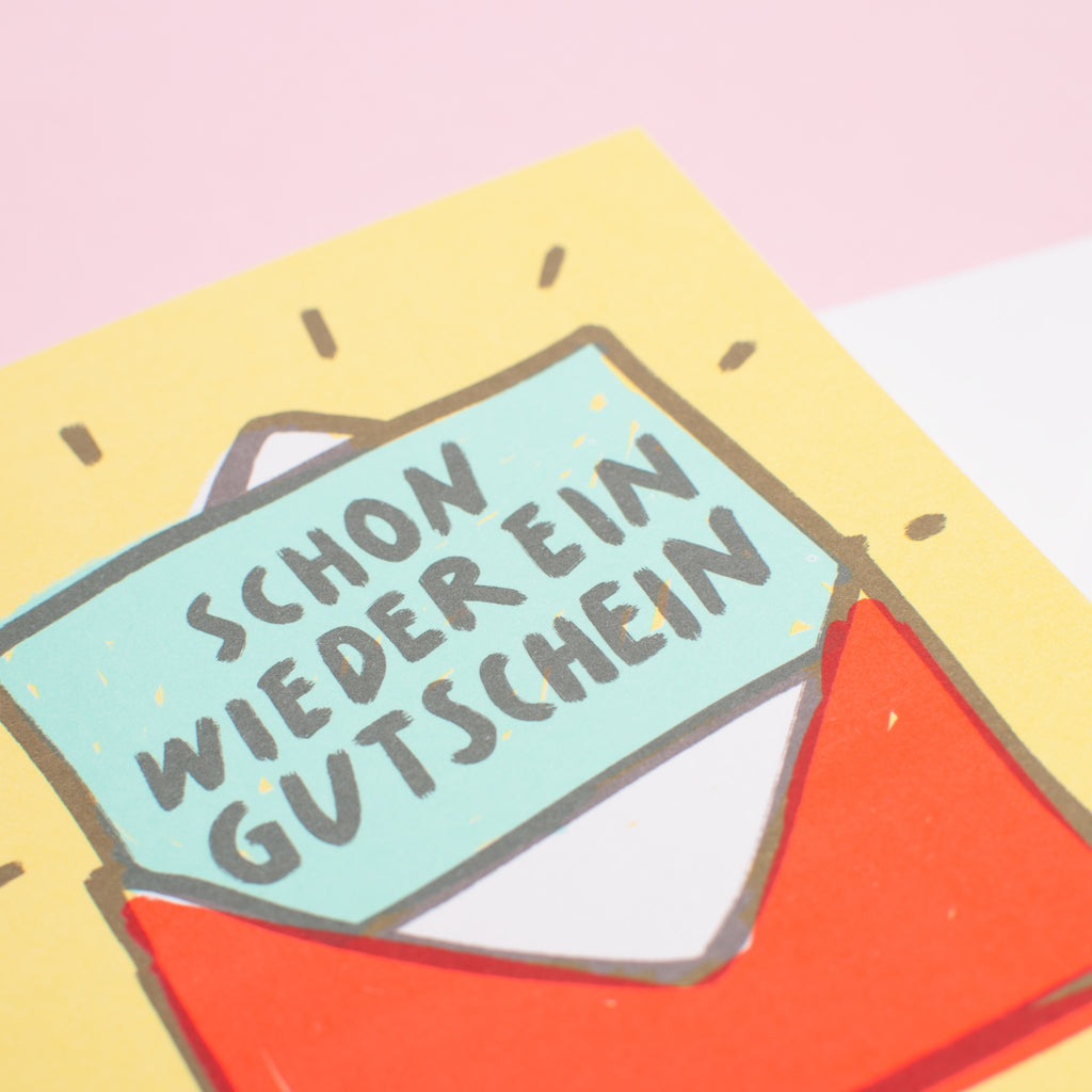 Edition SCHEE Grußkarte "Schon wieder ein Gutschein" | DinA6 Klappkarte mit Umschlag