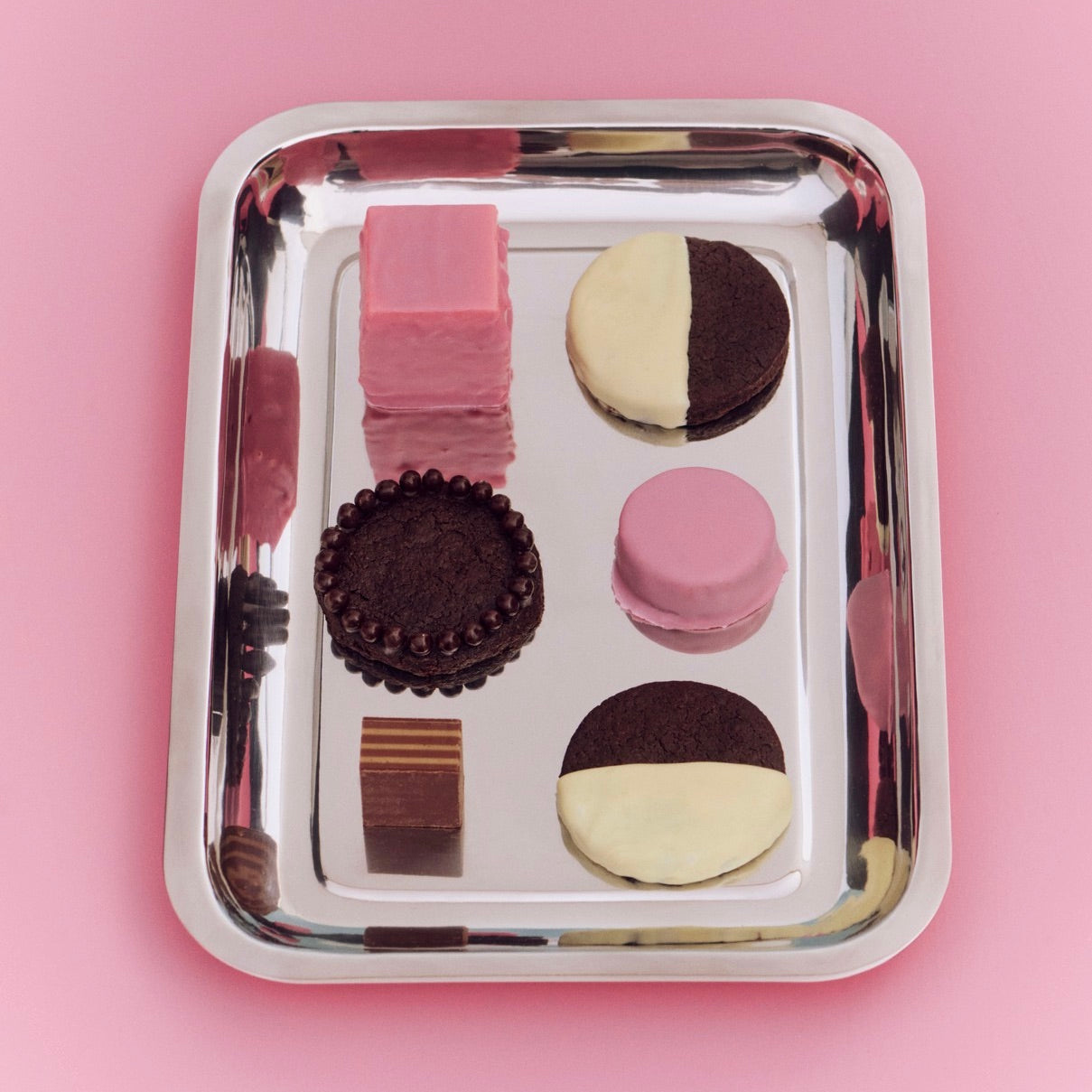 HAY Servierplatte „Essential Steel Rectangular Tray Small“ | Edelstahl | HAY