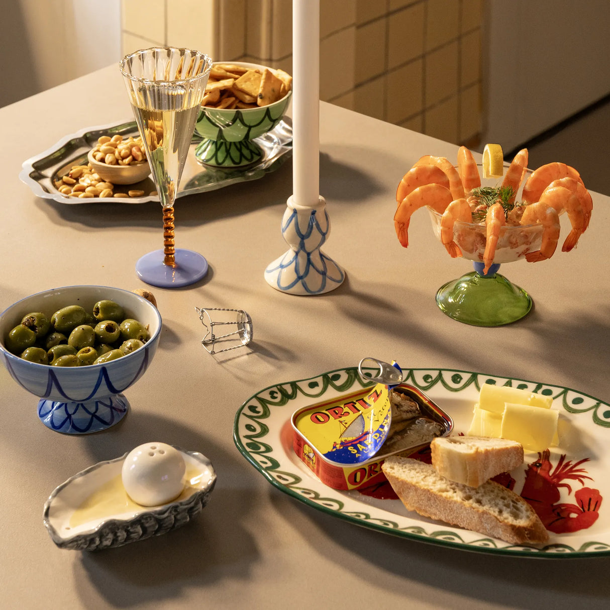 &Klevering Servierteller „Sirène Shrimp“ | Verspielt & servierbereit | &Klevering