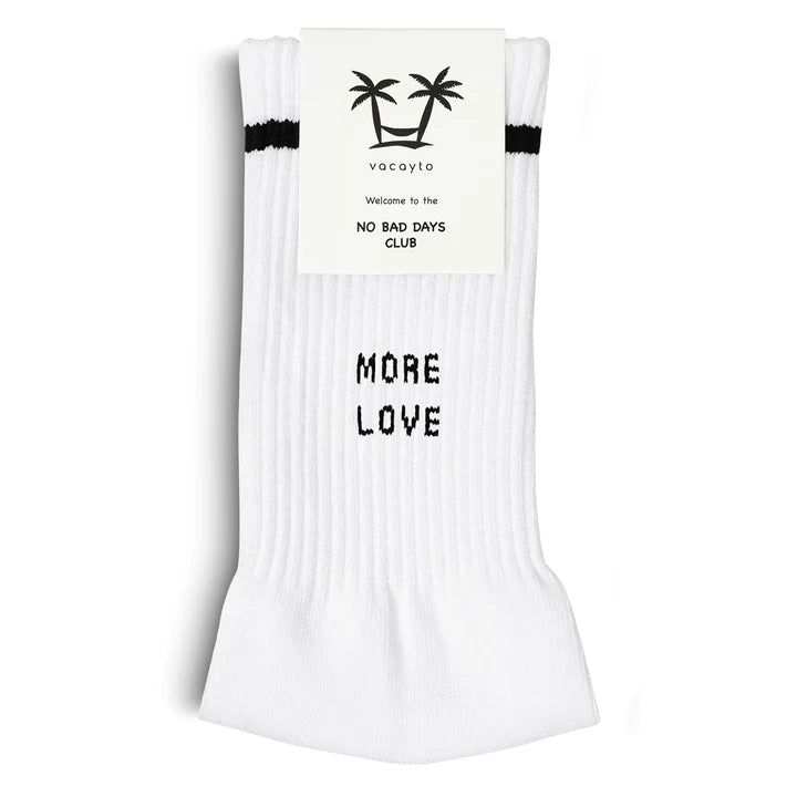 NO BAD DAYS CLUB Socken "More Love - Less Hate" No Bad Days Club | Baumwollsocken in Portugal hergestellt