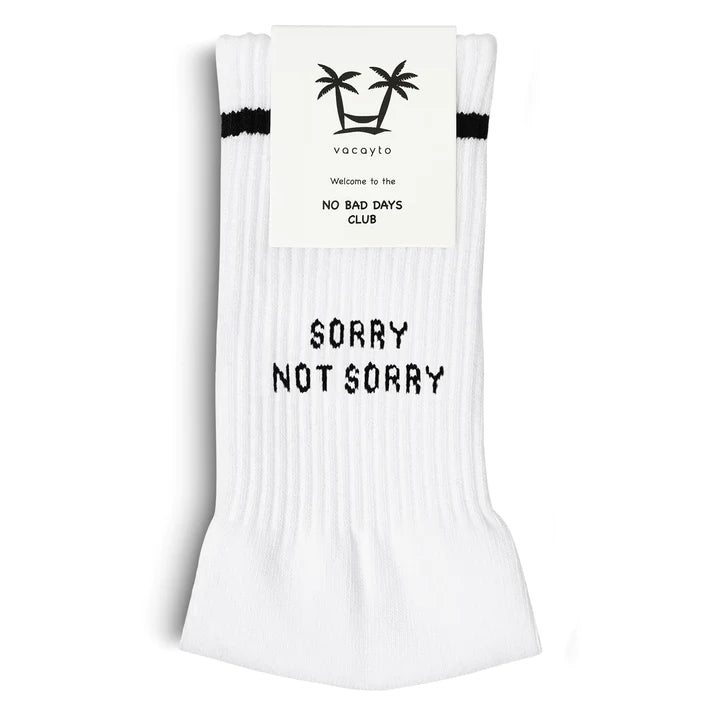 NO BAD DAYS CLUB Socken "Sorry not Sorry" No Bad Days Club | Baumwollsocken in Portugal hergestellt