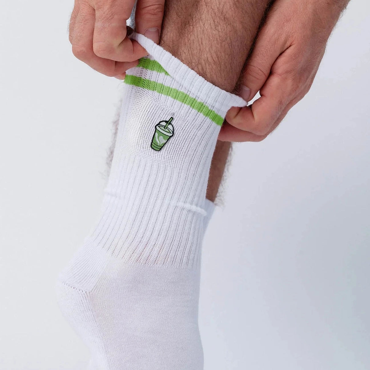 Socken_iced_matcha_latte_stripes