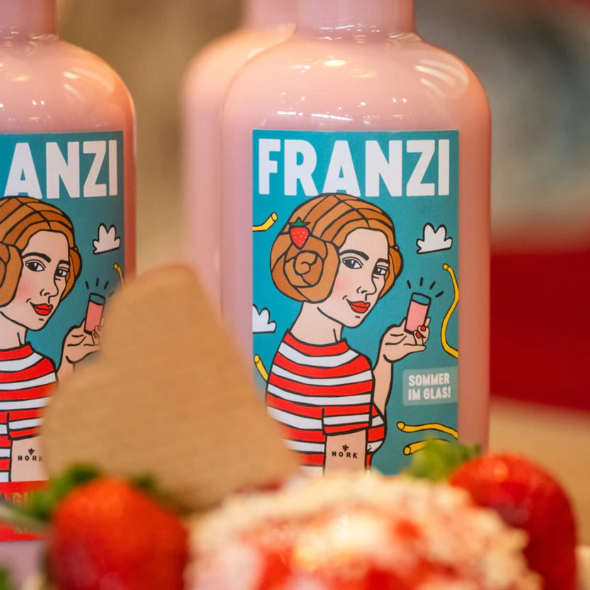 FRANZI Likör Spaghettieis-Likör FRANZI | Sahnelikör aus Hamburg (500 ml, 15% Vol.)