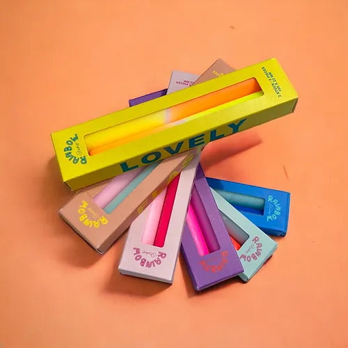 pinkstories Stabkerzen Pinkstories "Rainbow Studio Flashy" | 2 Stk., Handgemacht