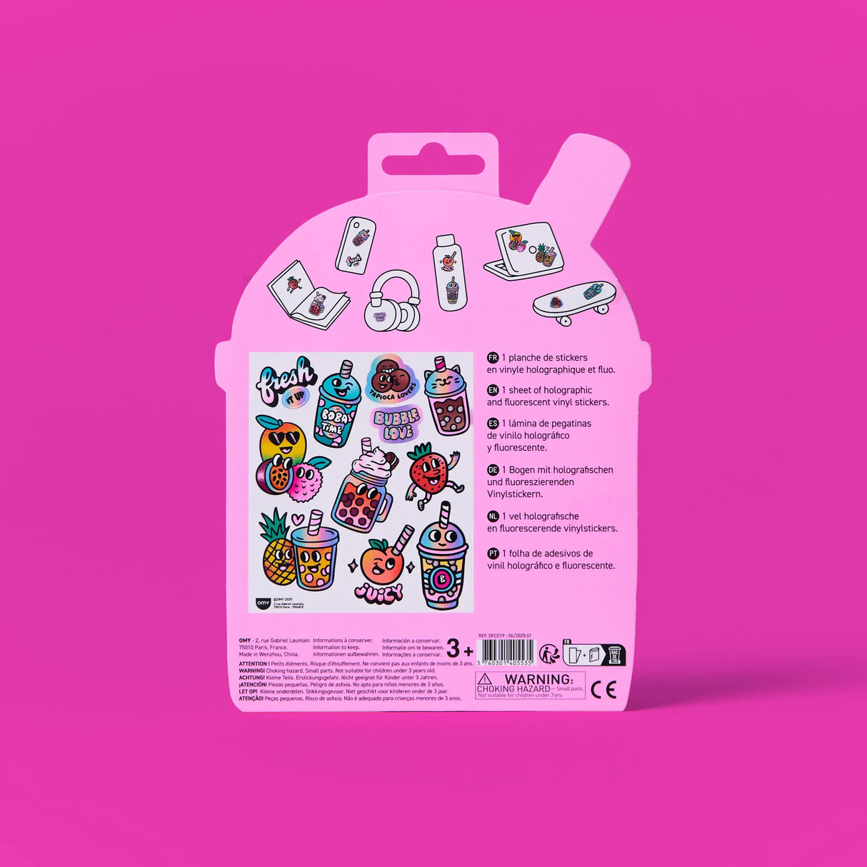 OMY Sticker „Big Bubble Tea“ | extra groß & verspielt | OMY