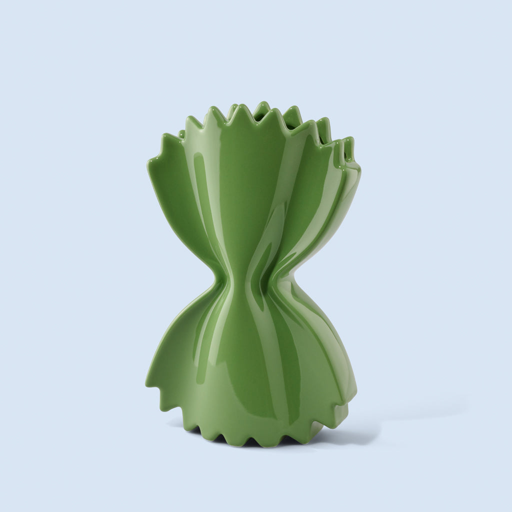Fluid Market Vase „Pasta Green“ (Limited Edition) | Skulpturale Pasta-Vase | Fluid Market