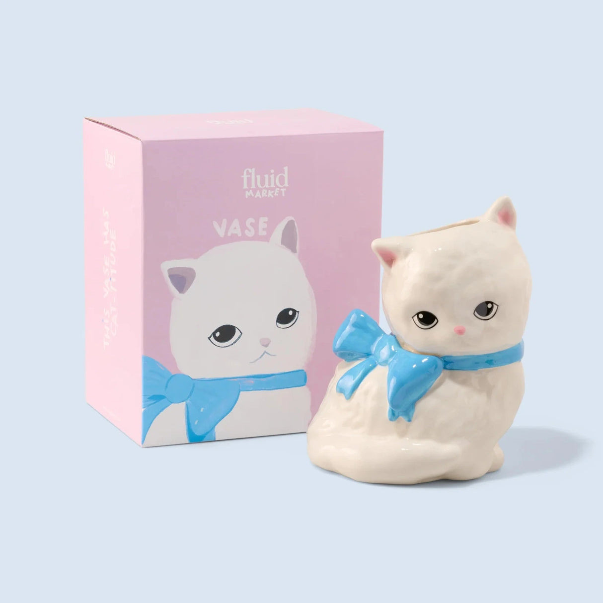 Fluid Market Vase „Cat“ | Designobjekt für Katzenliebhaber | Fluid Market