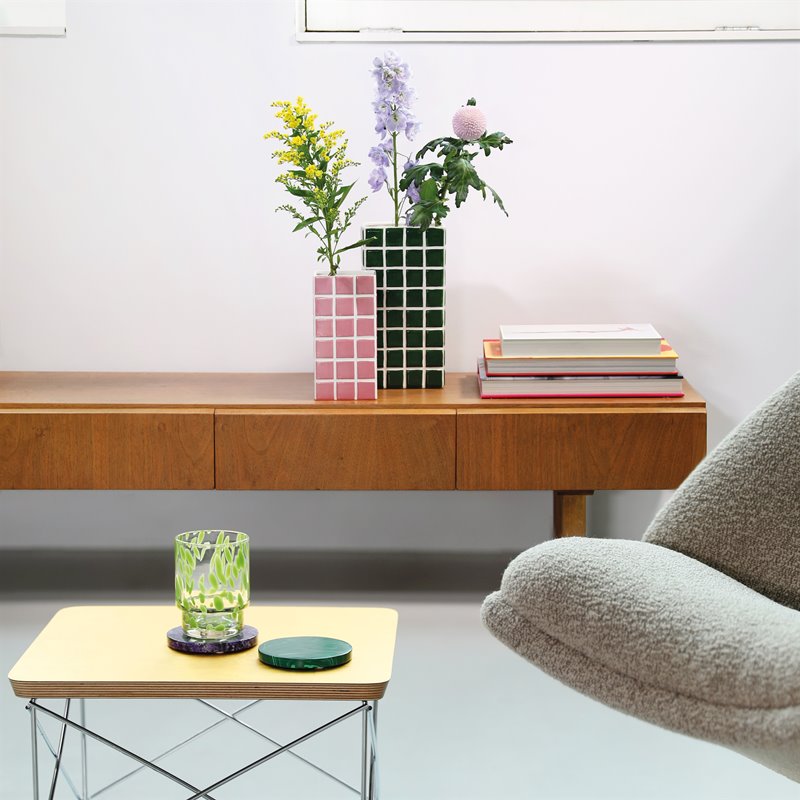 &Klevering Vase &Klevering “Kachel Pink” | 10,5x21 cm | Romantisches Flair