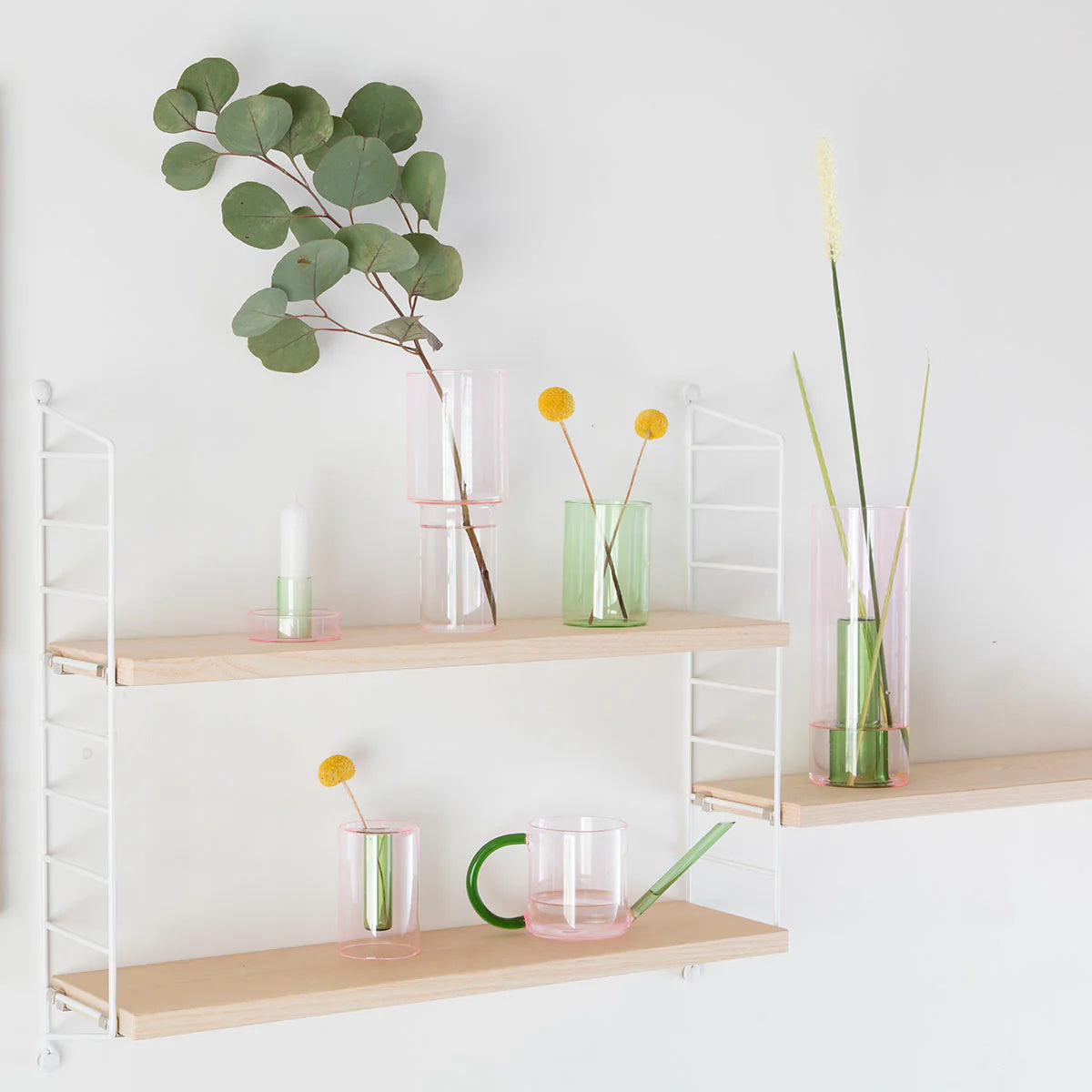 Block Design Vase “Reversible” Pink/Grün S | Wandelbares Design | Block Design