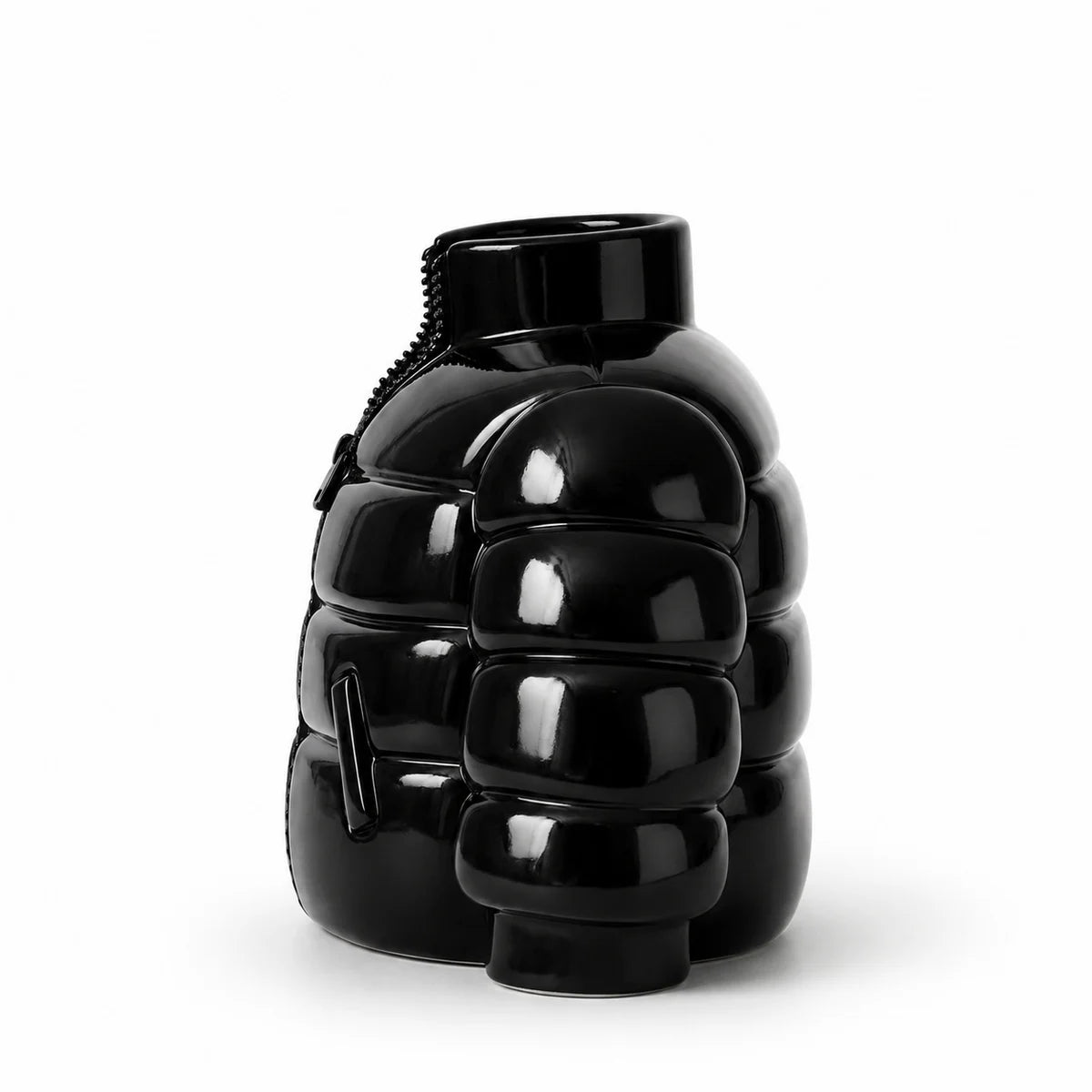 UPSIDE STORIES Vase “The Puffy Vase” Schwarz | Skulpturales Design | UPSIDE STORIES