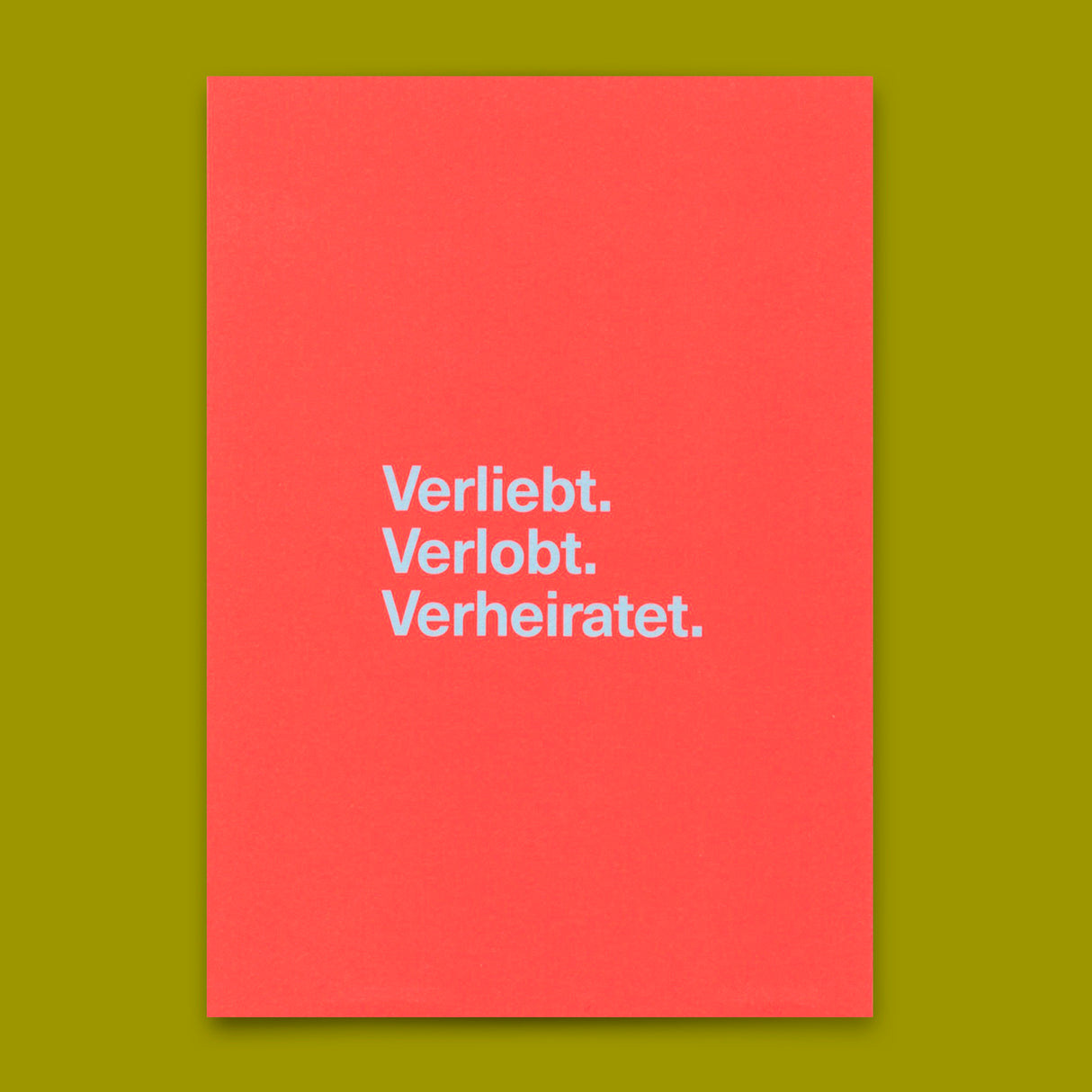 Deli Cards Postkarte "Verliebt. Verlobt. Verheiratet." | Besondere Karte zur Hochzeit