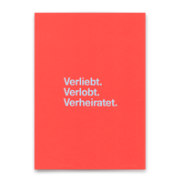 Deli Cards Postkarte "Verliebt. Verlobt. Verheiratet." | Besondere Karte zur Hochzeit