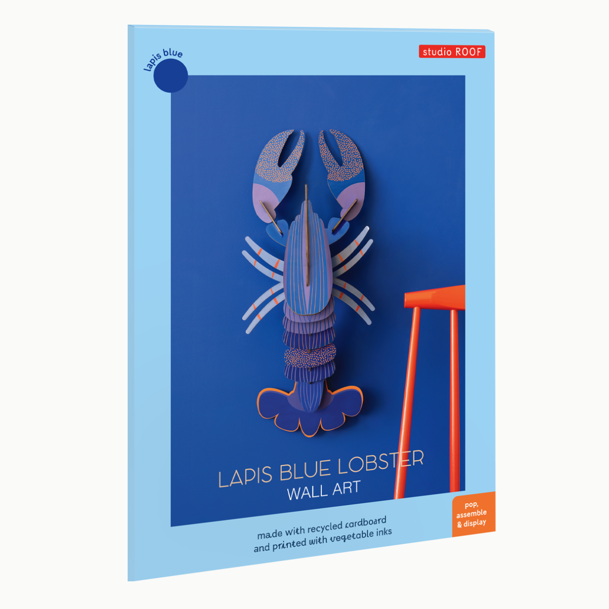 studio ROOF Wanddeko “Lapis Blue Lobster” | Tierisches Design | Studio Roof