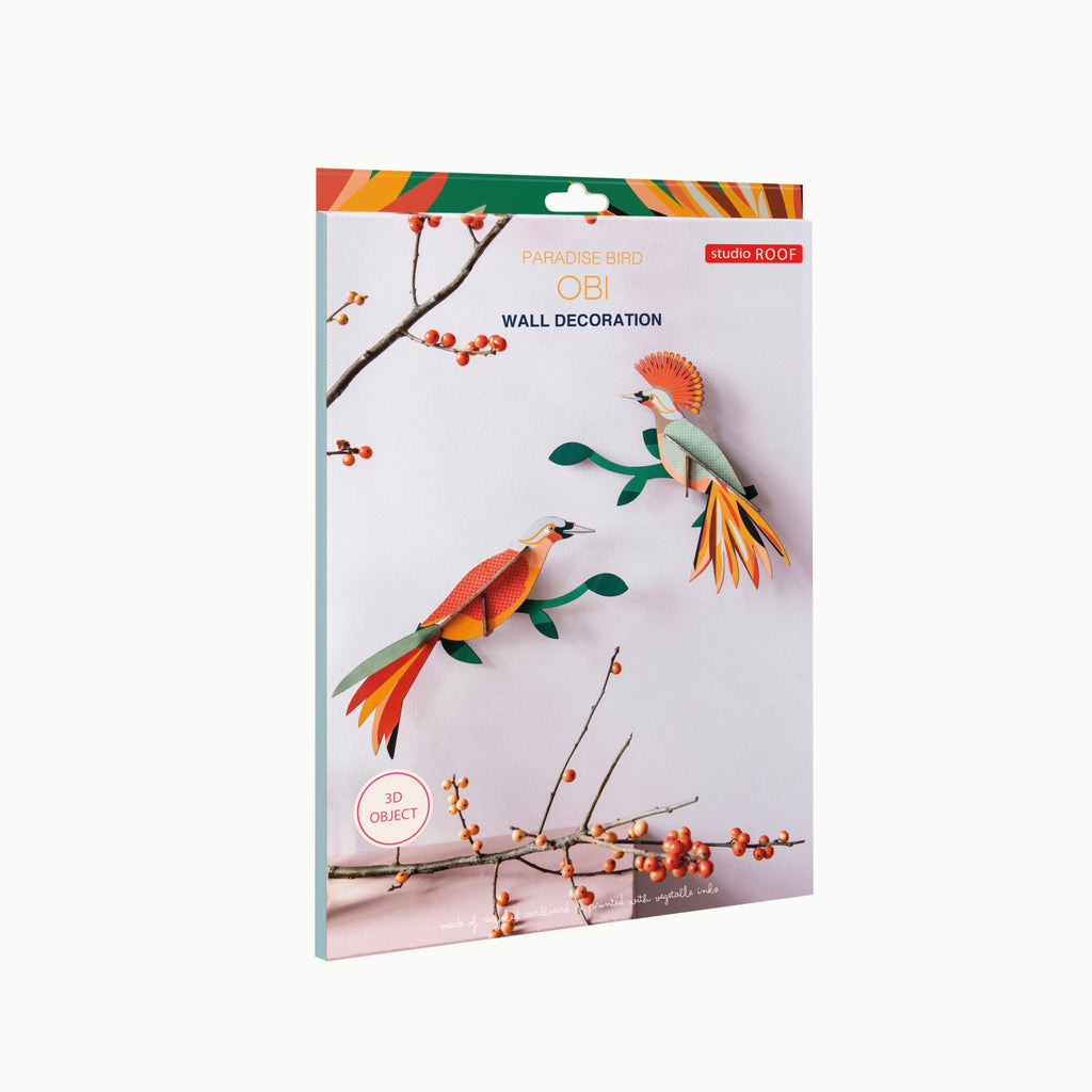 studio ROOF Wanddeko "Paradise Bird Obi" | studio ROOF | Recycelter Karton