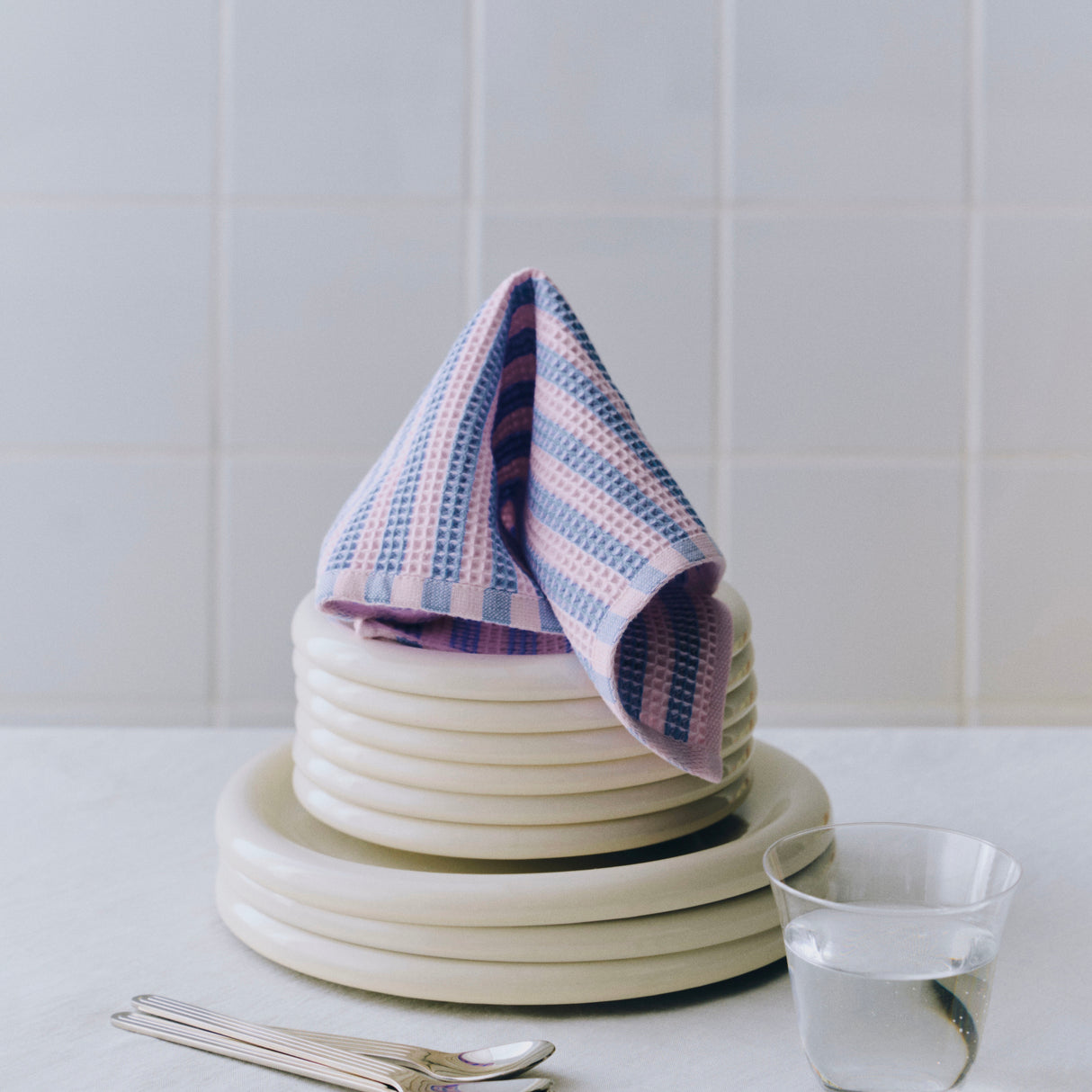 HAY Waschlappen „Canteen Sky Blue & Pink Mix“ Set 2 | Soft Cotton | HAY