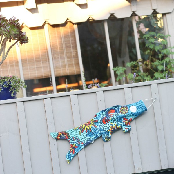 Madame MO Windfisch „Blue Blossom 70cm“ | Florales Design | Madame Mo