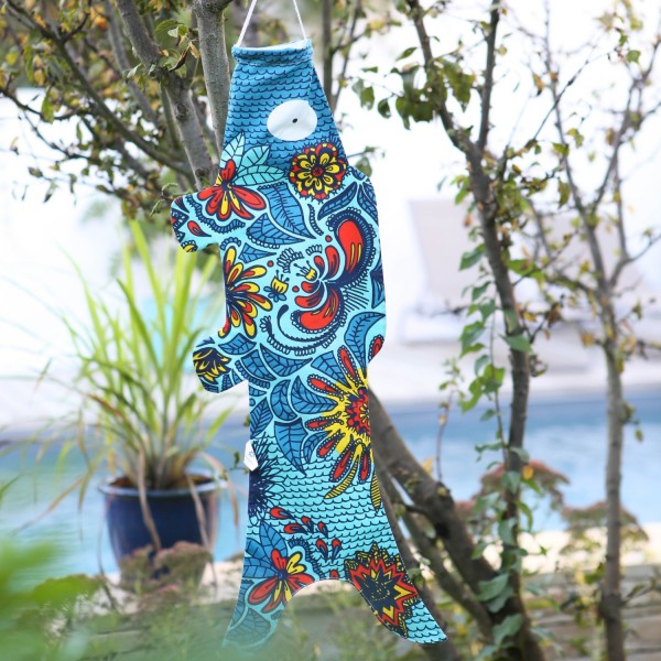 Madame MO Windfisch „Blue Blossom 70cm“ | Florales Design | Madame Mo