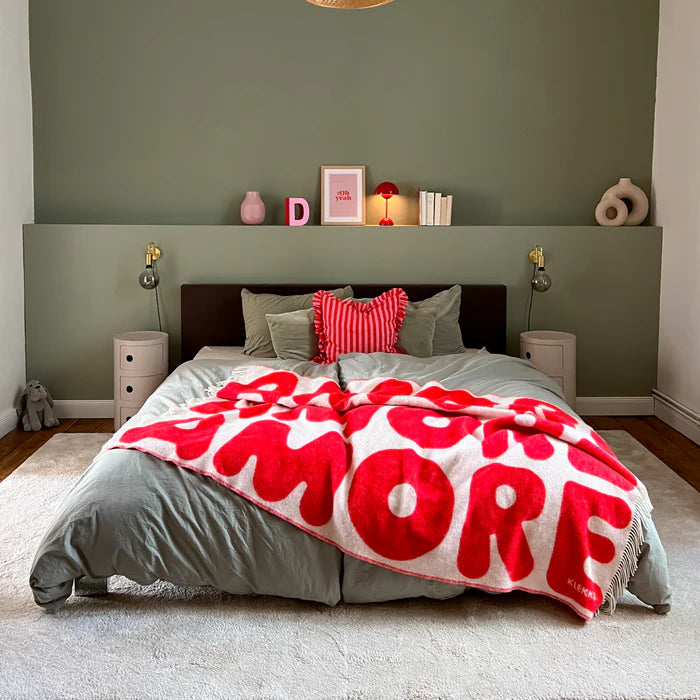 Klekks Wolldecke Klekks No. 11 | Amore, Rot, 130x200cm, 100% Wolle