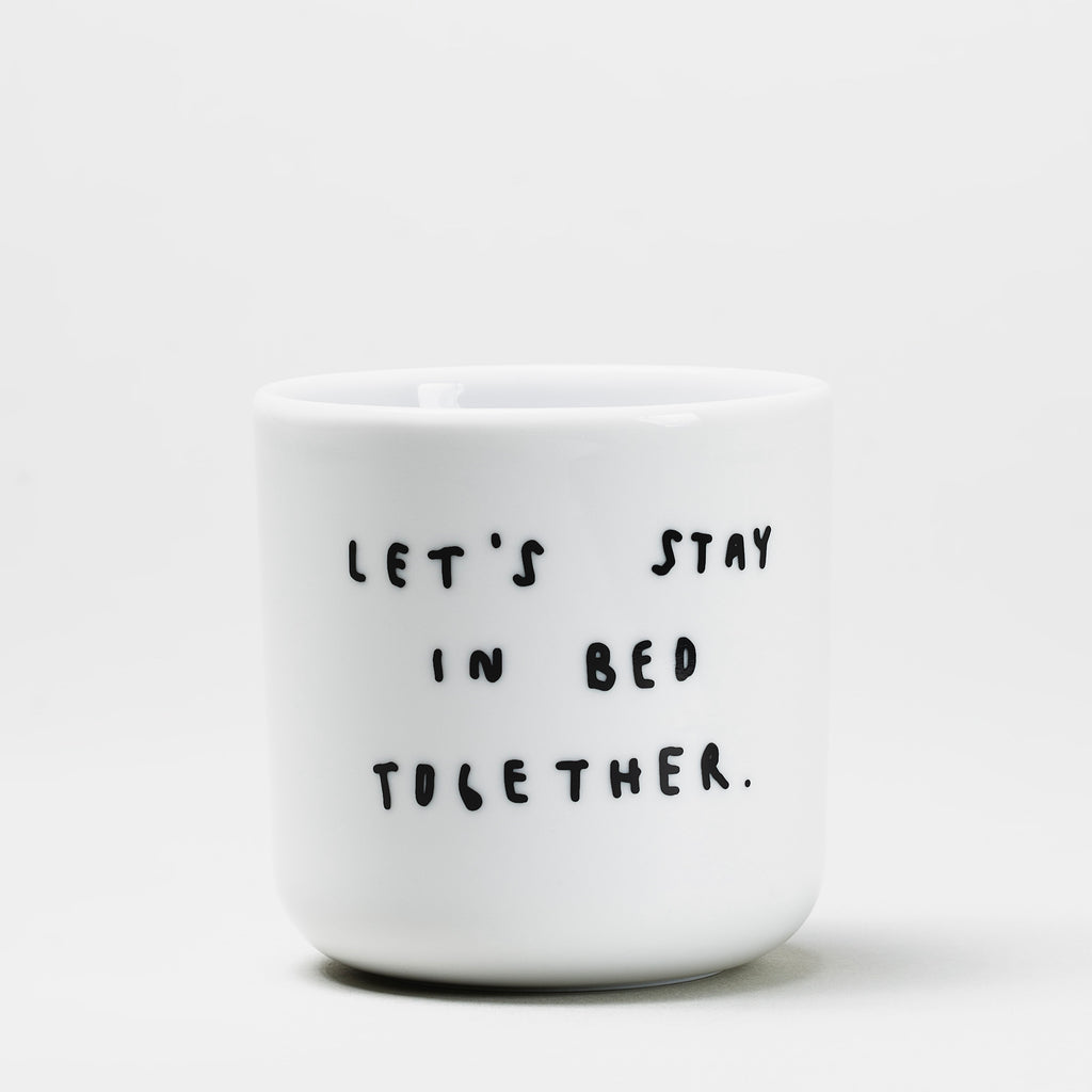 YAHYA Studio Becher "Let's stay in bed together"