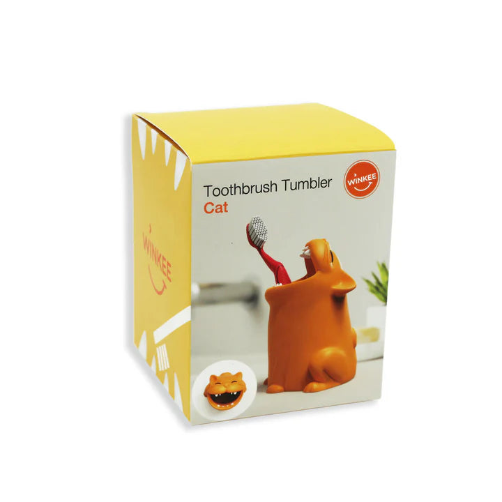 WINKEE Zahnbürstenhalter “Katze” | Süßer Ordnungshelfer fürs Bad | WINKEE