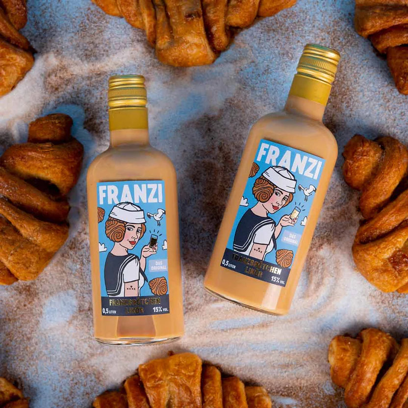FRANZI Likör FRANZI Franzbrötchenlikör | zimtiger Likör aus Hamburg (500 ml, 15% Vol.)