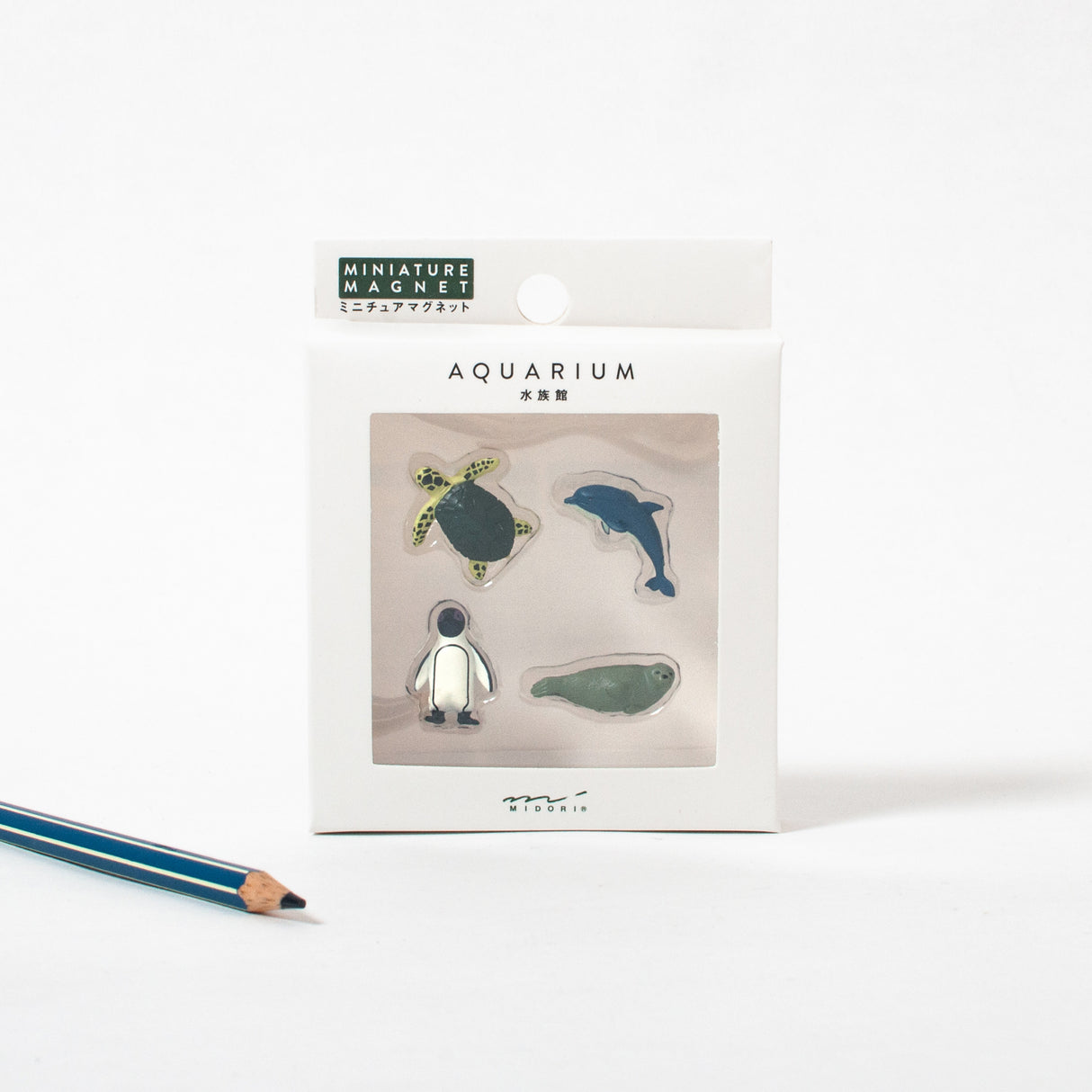 Midori Magnete Midori "Mini Aquarium" (4 Stück) | Niedliche Meeresbewohner als Magnet