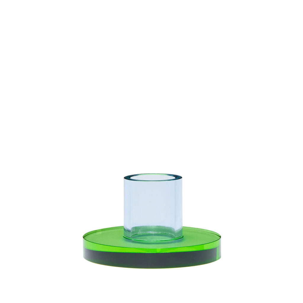Hübsch Kerzenhalter „Astra Small Blau/Grün“ | Glasdesign | Hübsch