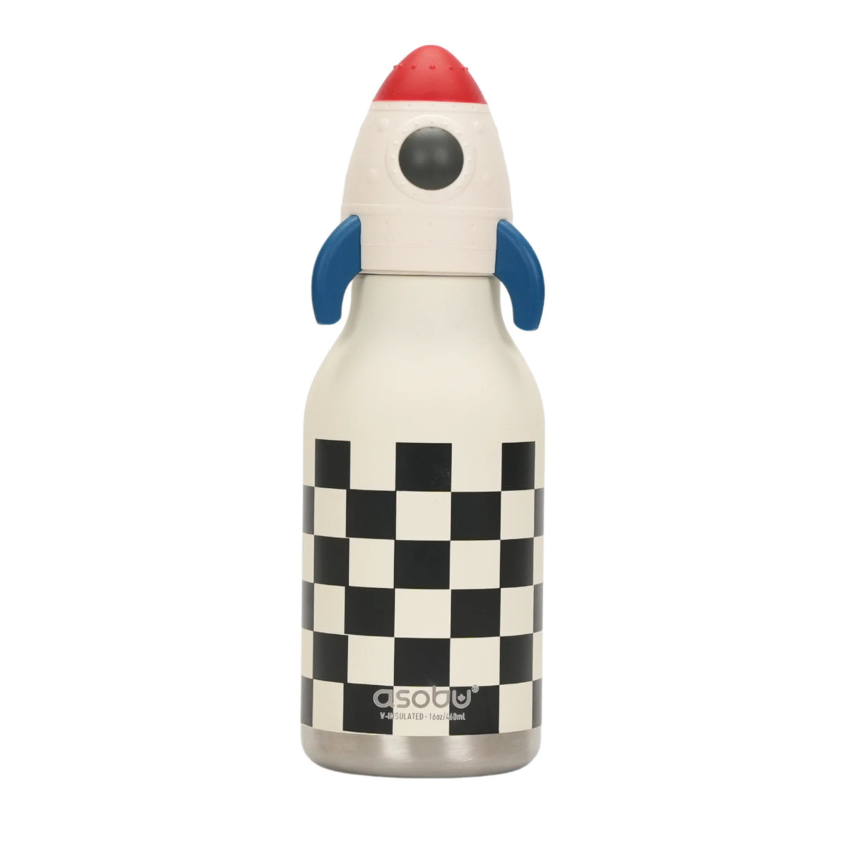 asobu Trinkflasche "Rocket” (460ml) | Edelstahlflasche im Raketenlook | asobu