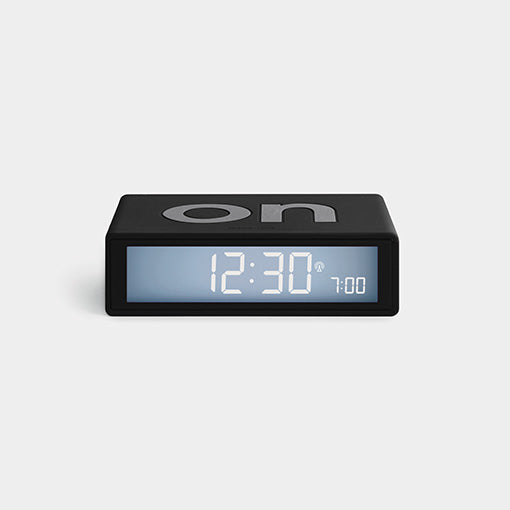 Lexon Wecker Flip+ (Black) von Lexon | Intuitiver Wecker mit Funkgesteuerter Uhrzeit