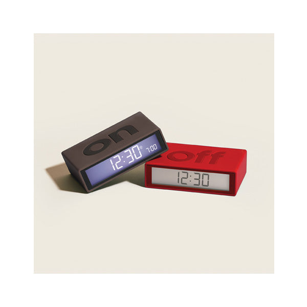 Lexon Wecker Flip+ (Khaki) | Intuitiver Wecker mit Funkgesteuerter Uhrzeit