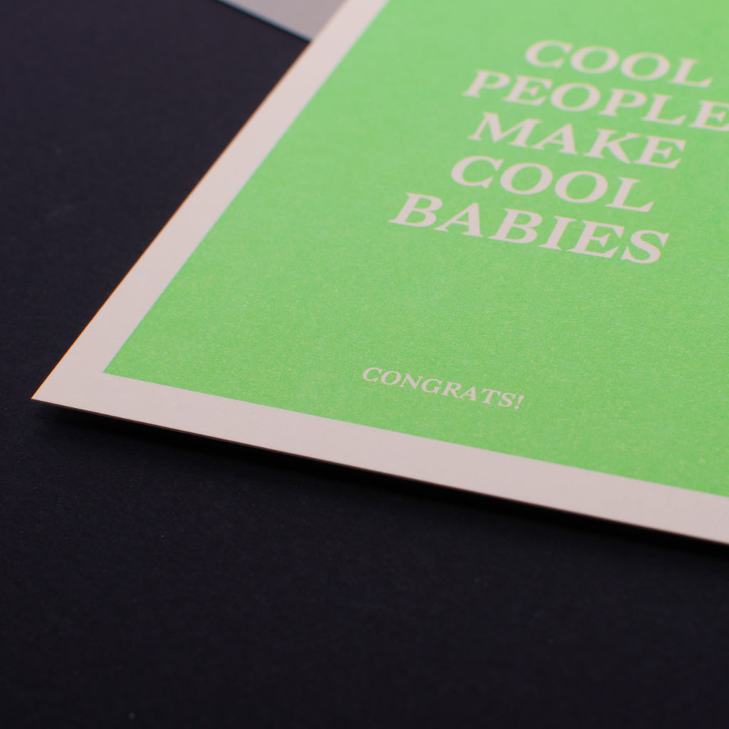Edition SCHEE Postkarte "Cool People make cool Babies"