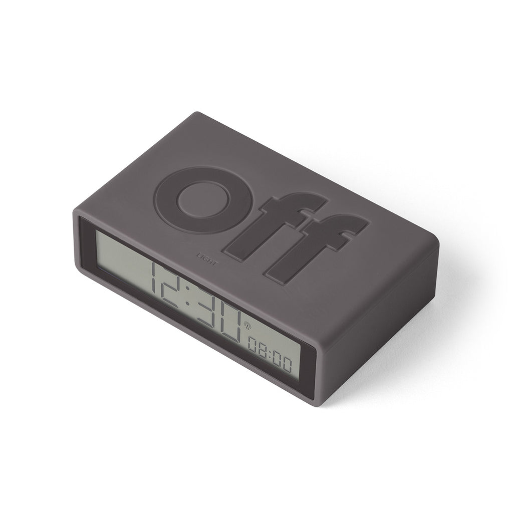 Lexon Wecker Flip+ (Dark Grey) | Intuitiver Wecker mit Funkgesteuerter Uhrzeit