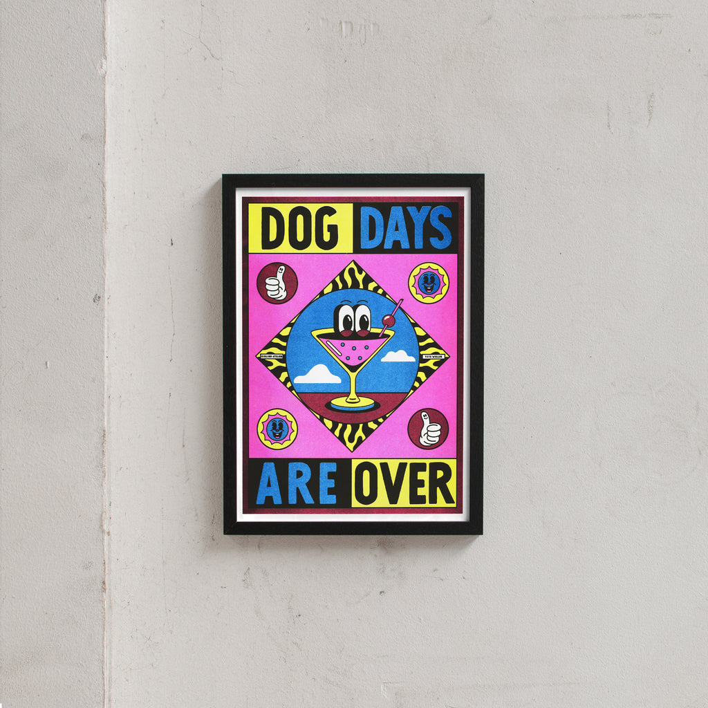 Yeye Weller Dog Days are over (DIN A3) | Risographie Print von Yeye Weller schwarz