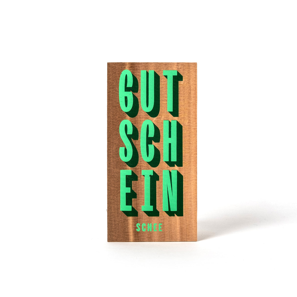 SCHEE Holzgutschein