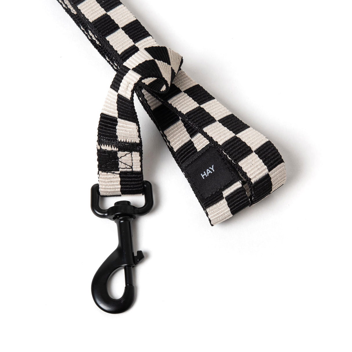 HAY Hundeleine „Flat Black & White Check (M/L)“ | Besonderer Look | HAY Dogs