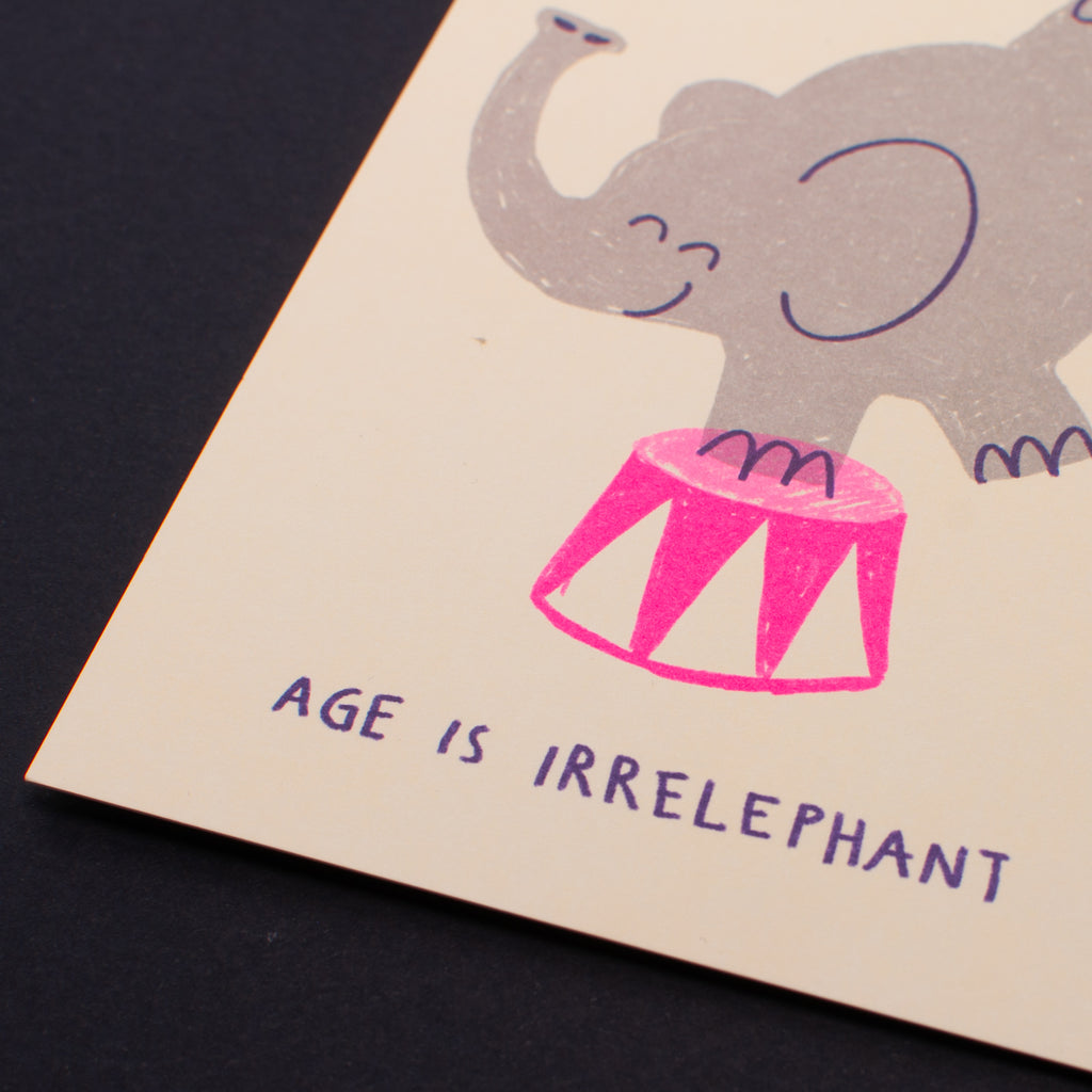 Edition SCHEE Postkarte "Age is irrelephant"