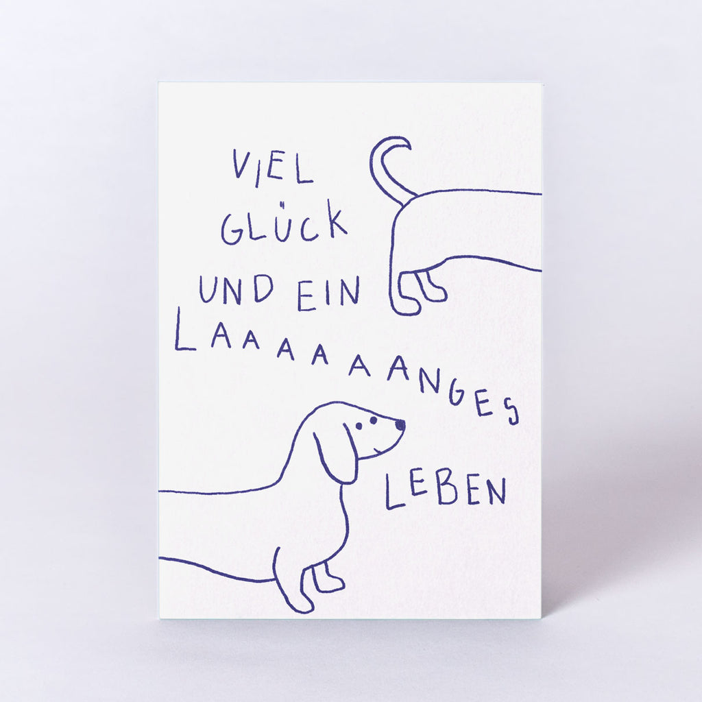 Edition SCHEE Postkarte "Viel Glück und ein laaaaanges Leben"