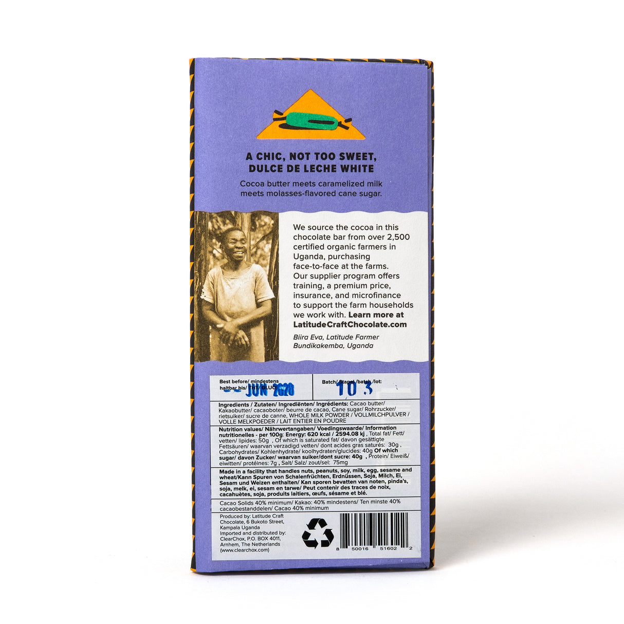 Schokolade „Weißer Karamell 40%“ 70g | Cremig & süß | Latitude