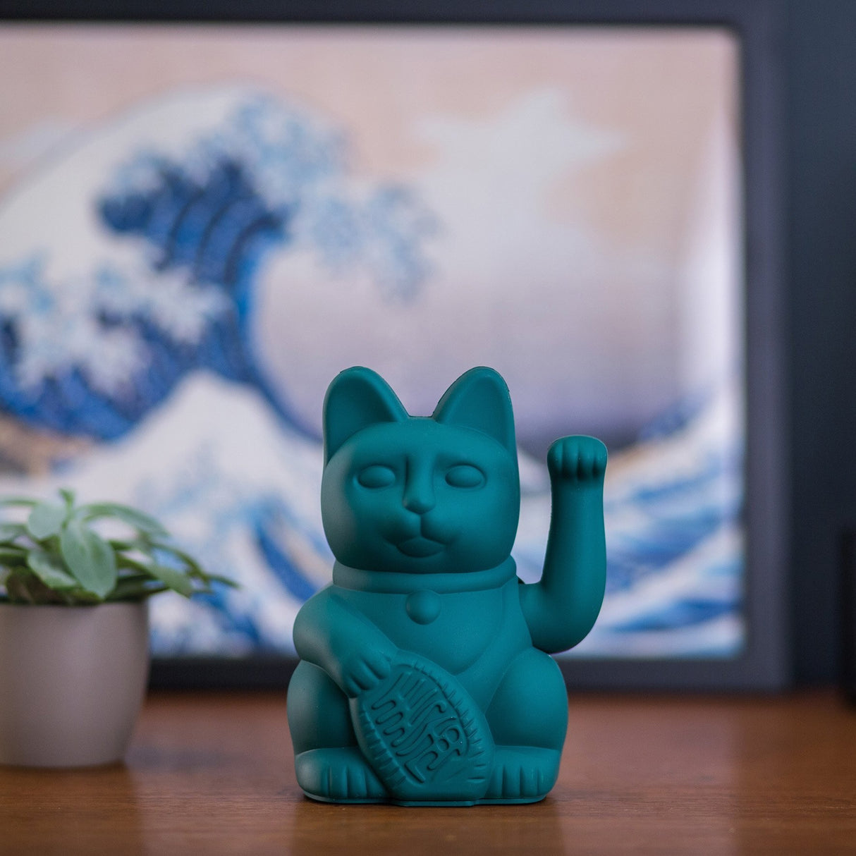 Donkey Products Winkekatze "Lucky Cat Green" | deine stylische Glücksbringerin