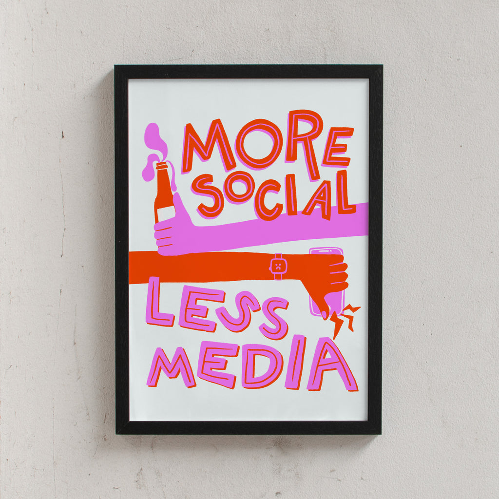 Edition SCHEE More Social Less Media (Din A3) schwarz